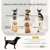 Divano per Cani e Gatti Imbottito con Schienale e Cuscino Rimovibile, 65x64x37cm, Crema