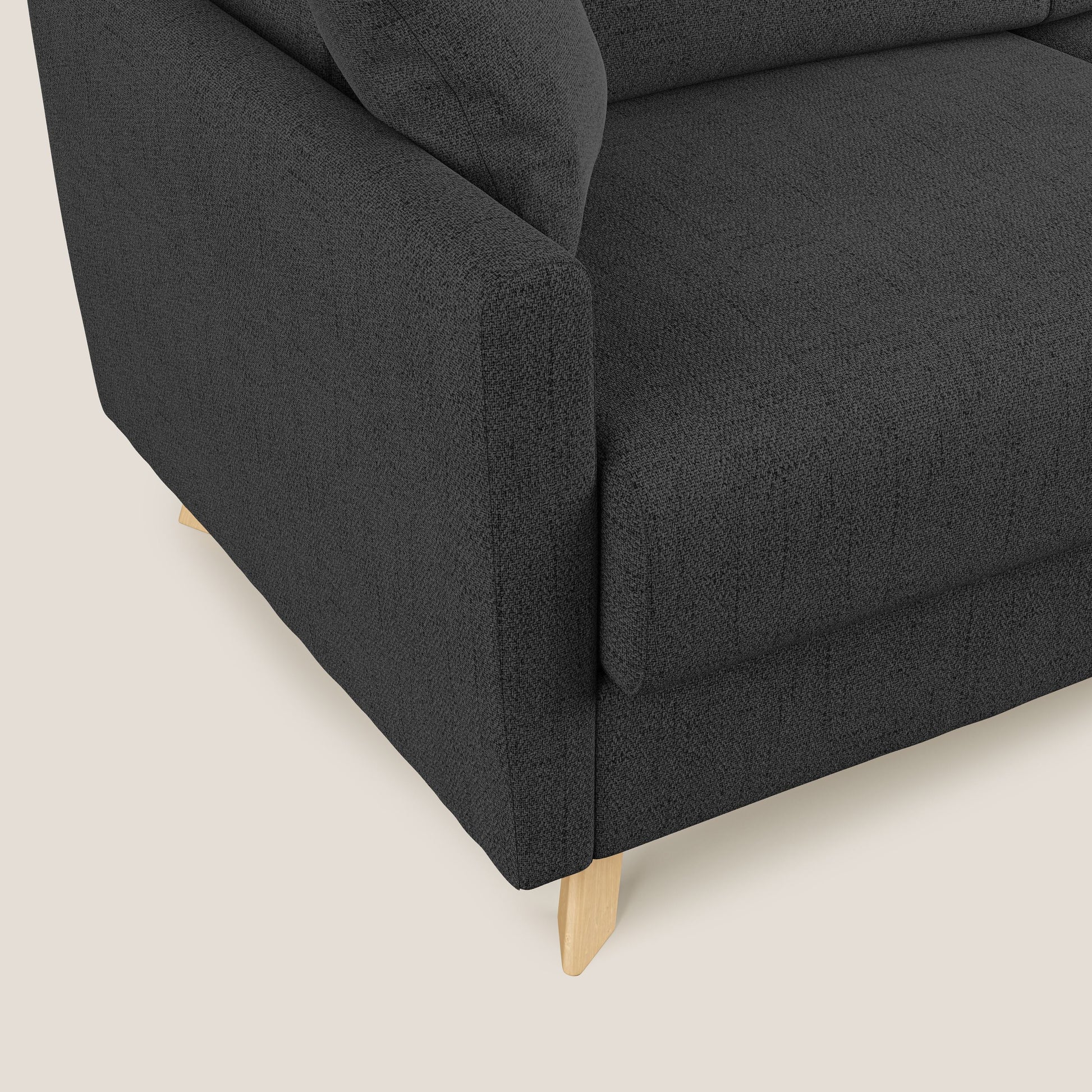Divano Letto 2 Posti 160x94x97 cm in Tessuto Antracite