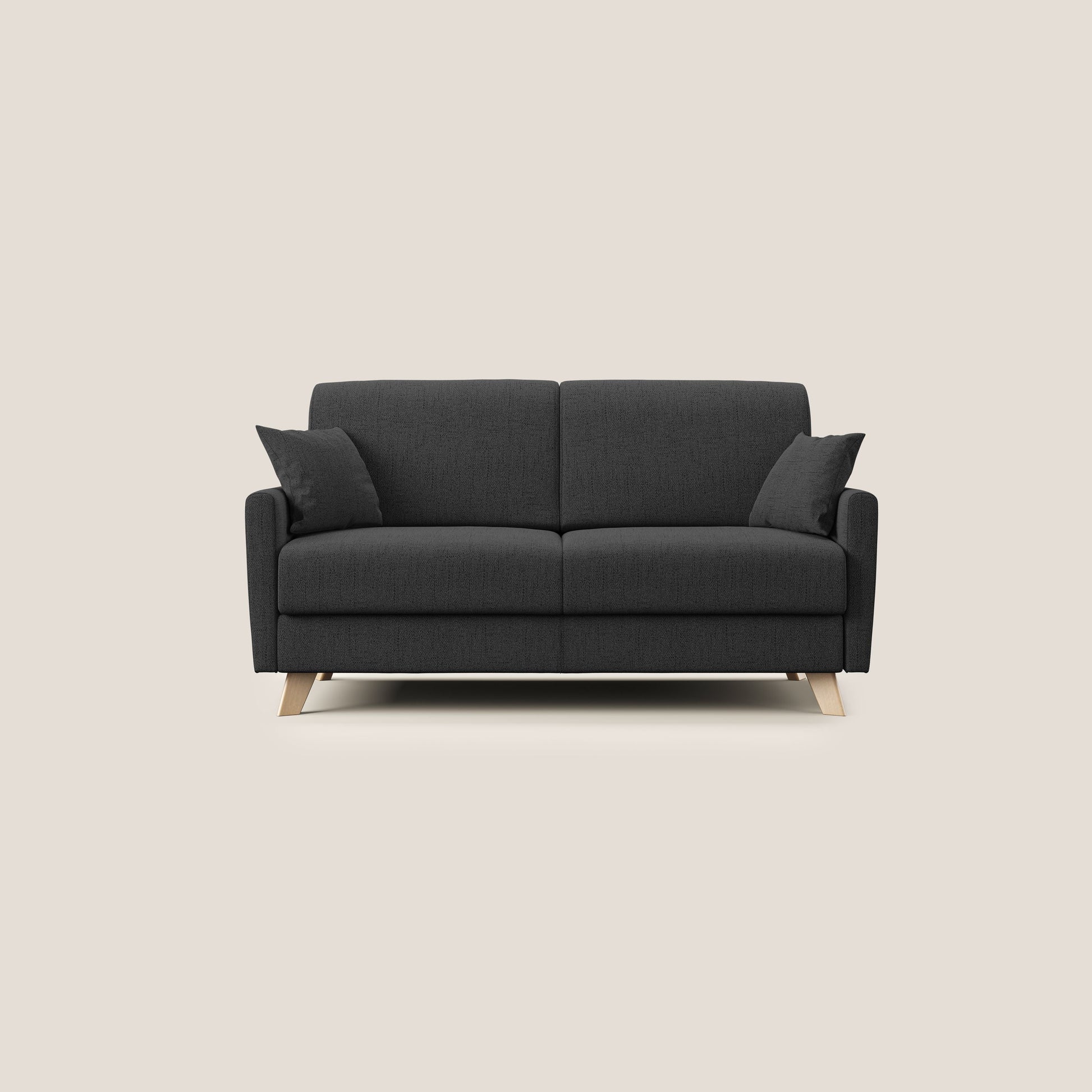 Divano Letto 2 Posti 160x94x97 cm in Tessuto Antracite