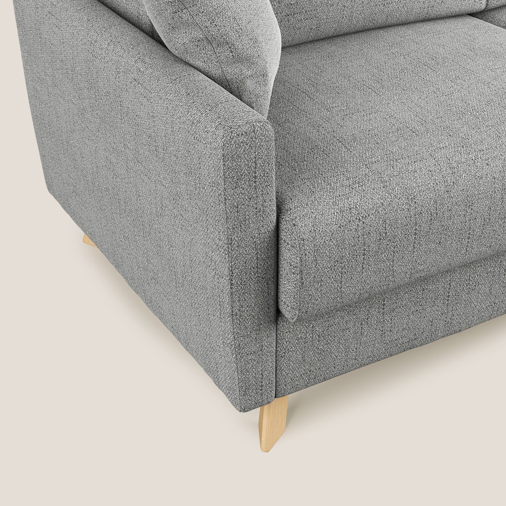 Divano Letto 3 Posti 180x94x97 cm in Tessuto Grigio Chiaro