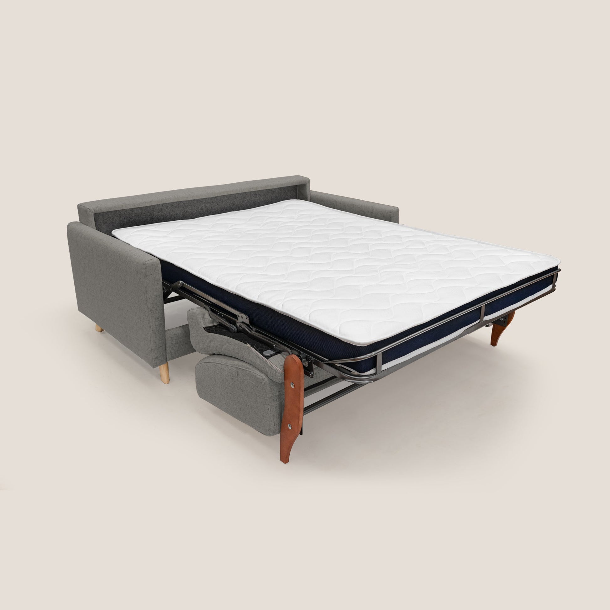 Divano Letto 3 Posti 180x94x97 cm in Tessuto Talpa