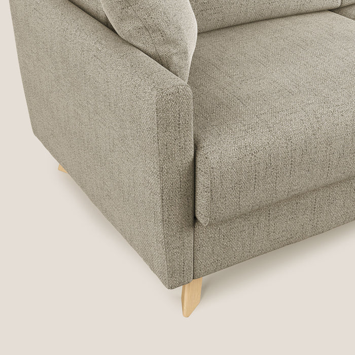 Divano Letto 3 Posti 180x94x97 cm in Tessuto Beige