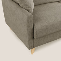 Divano Letto 2 Posti 160x94x97 cm in Tessuto Marrone