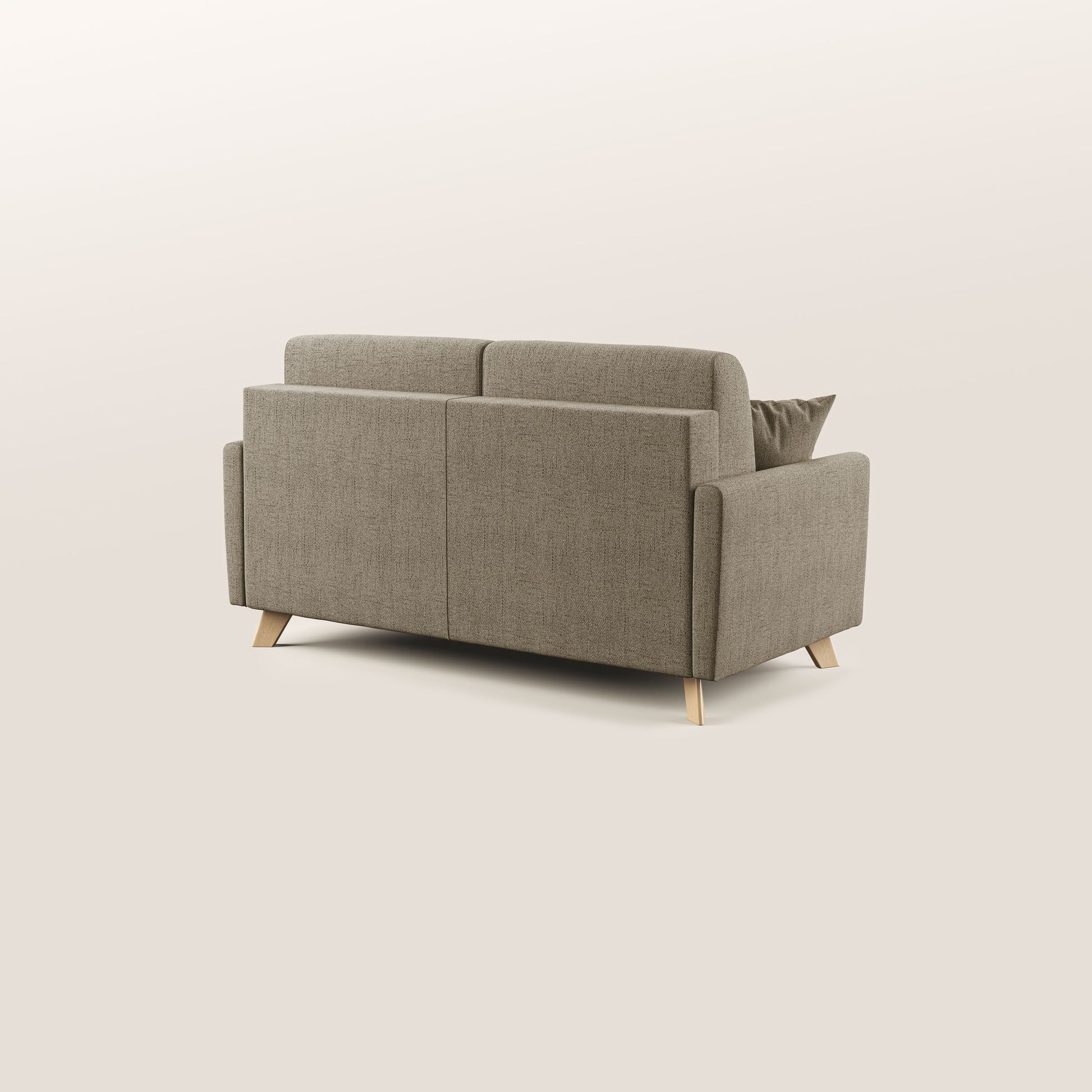 Divano Letto 2 Posti 160x94x97 cm in Tessuto Marrone