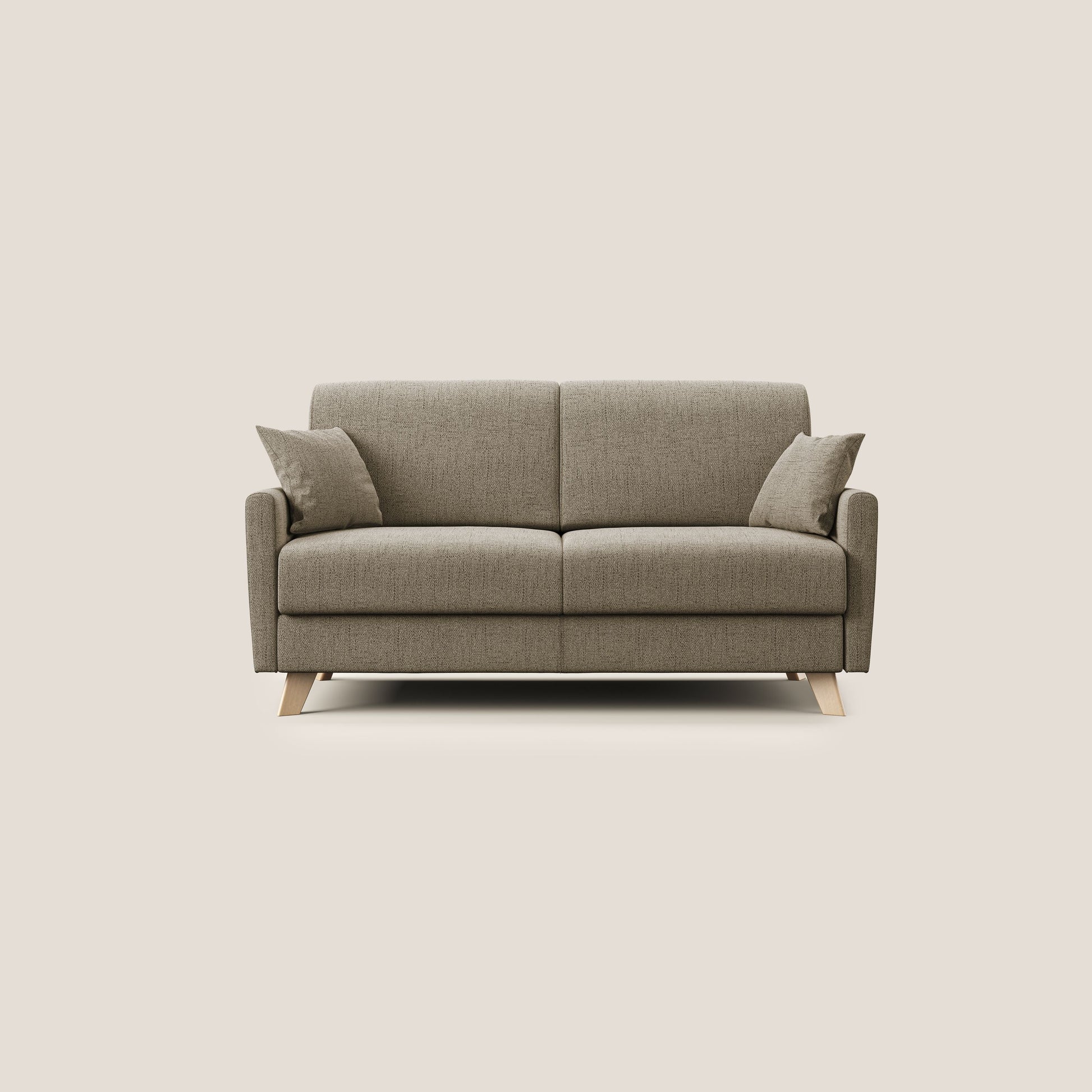 Divano Letto 2 Posti 160x94x97 cm in Tessuto Marrone
