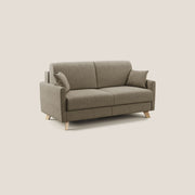 Divano Letto 2 Posti 160x94x97 cm in Tessuto Marrone