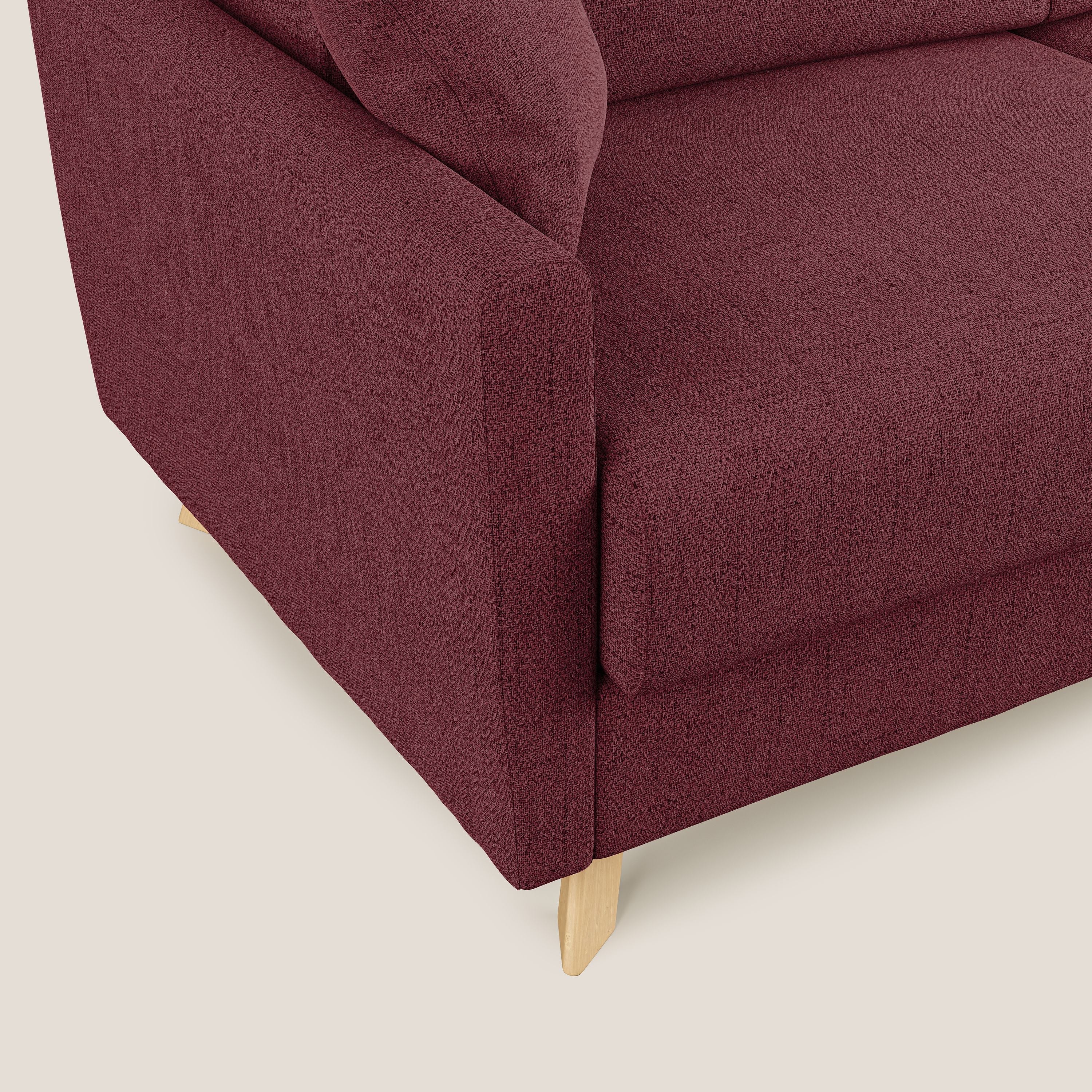 Divano Letto 3 Posti 180x94x97 cm in Tessuto Rosso