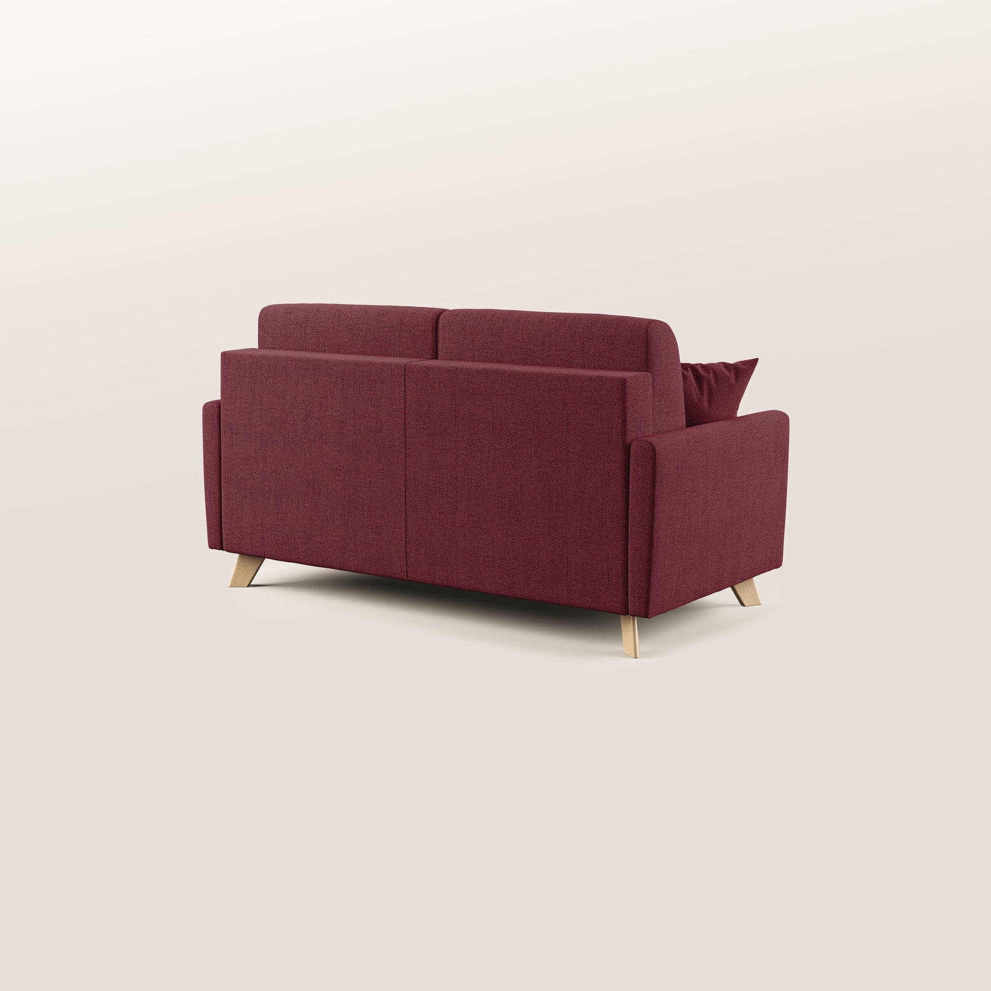 Divano Letto 3 Posti 180x94x97 cm in Tessuto Rosso