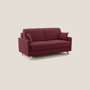 Divano Letto 3 Posti 180x94x97 cm in Tessuto Rosso