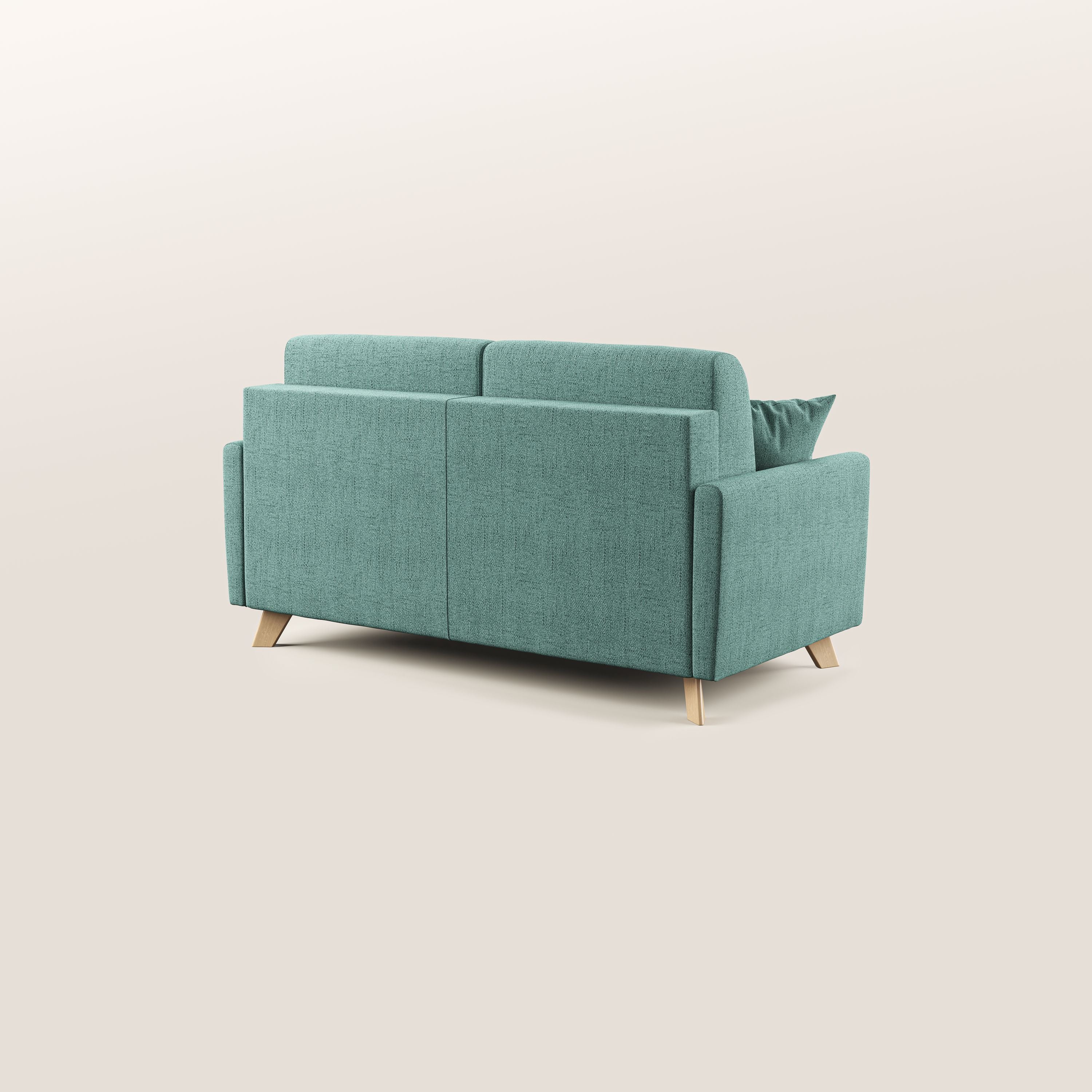 Divano Letto 3 Posti 180x94x97 cm in Tessuto Verde Acqua