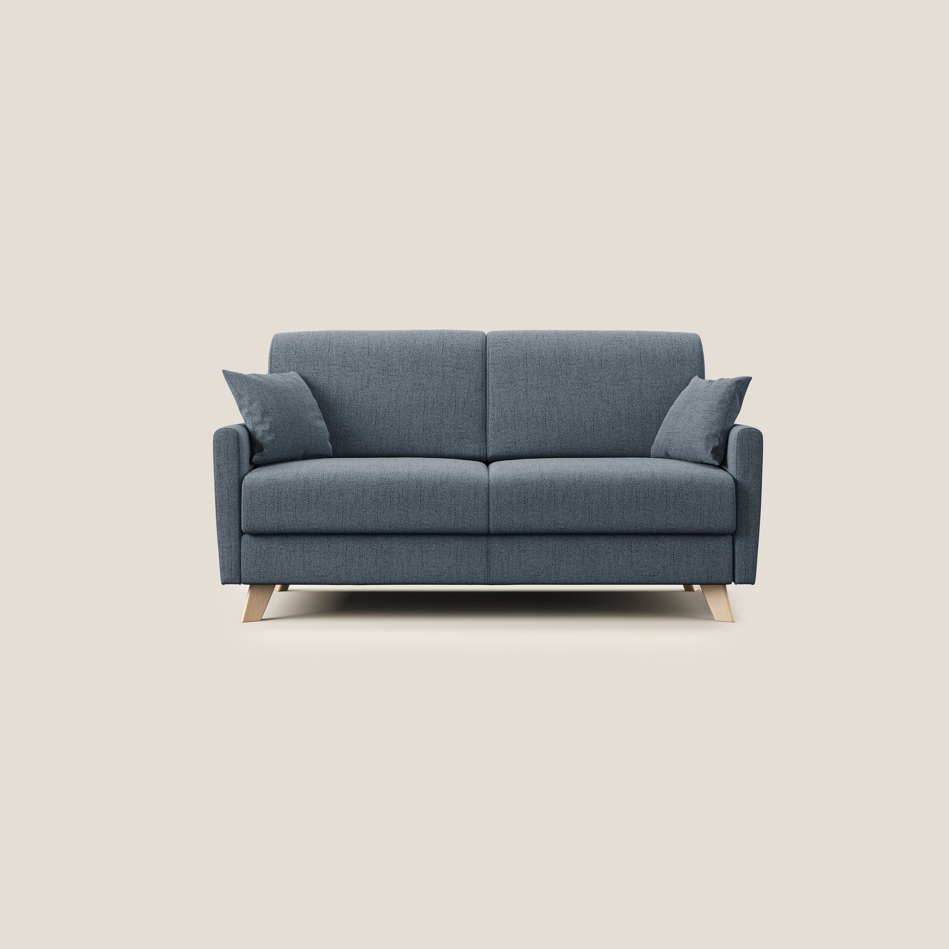 Divano Letto 2 Posti 160x94x97 cm in Tessuto Blu