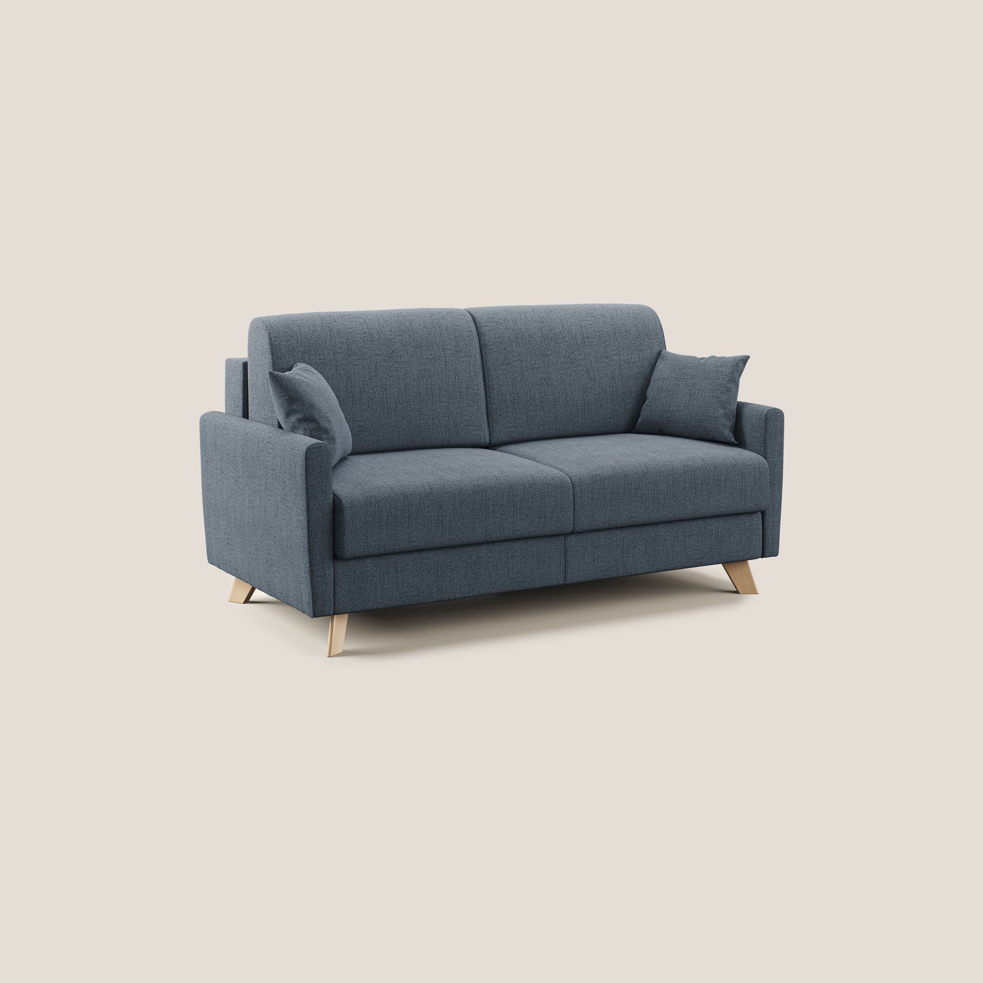 Divano Letto 2 Posti 160x94x97 cm in Tessuto Blu