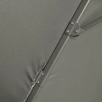 Ombrellone da Giardino Decentrato 3x2.5 m Girevole a 360° con Angolazione Regolabile, Grigio