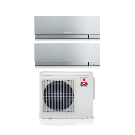 Condizionatore Dual Split Mitsubishi Electric Kirigamine Zen Silver MSZ-EF 12+18 con MXZ-3F54VF Wi-Fi Integrato