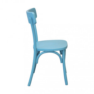 SEDIA IN LEGNO AZZURRO POLLY