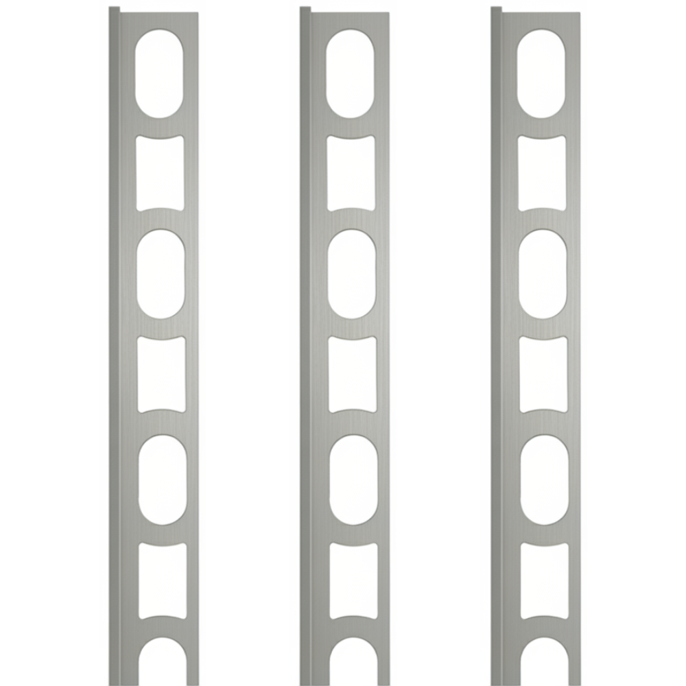 Profili in alluminio verniciato colore grigio medio 112 a l per finitura parete proangle *** pezzi 3 pz, confezione 1