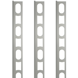 Profili in alluminio verniciato colore grigio medio 112 a l per finitura parete proangle *** pezzi 3 pz, confezione 1