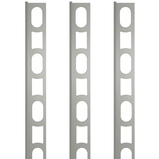 Profili in alluminio verniciato colore grigio medio 112 a l per finitura parete proangle *** pezzi 3 pz, confezione 1