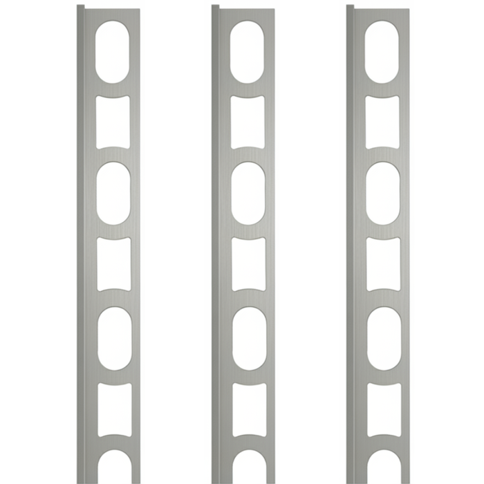 Profili in alluminio verniciato colore grigio medio 112 a l per finitura parete proangle *** pezzi 3 pz, confezione 1