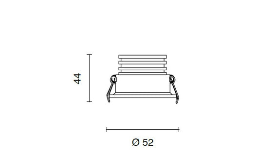 EGG FARETTO DA INCASSO LED 3W 3000K 195LM IP20 NERO D.5,2CM