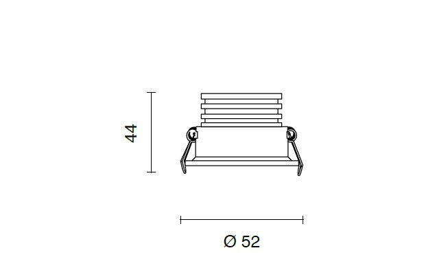 EGG FARETTO DA INCASSO LED 3W 4000K 210LM IP20 NERO D.5,2CM