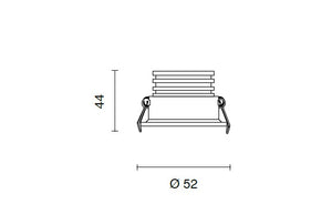 EGG FARETTO DA INCASSO LED 3W 4000K 210LM IP20 NERO D.5,2CM