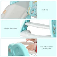 Scivolo per Bambini da 18 Mesi Pieghevole con 3 Scalini e Canestro Basket, 140x87x75cm, Blu e Grigio