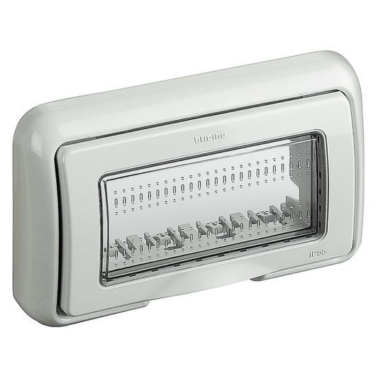 Bticino matix placca ip55 autoportante 4 posti grigio 25604