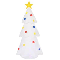 Albero di Natale Bianco Gonfiabile 245cm Gigante e Impermeabile con Luci a LED, Decorazione Natalizia per Esterni