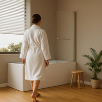 Parete sopra vasca anta singola vetro temperato 140x90cm orientabile 180 gradi *** tipo di cristallo trasparente, con...