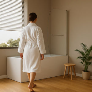 Parete sopra vasca anta singola vetro temperato 140x90cm orientabile 180 gradi *** tipo di cristallo trasparente, con...