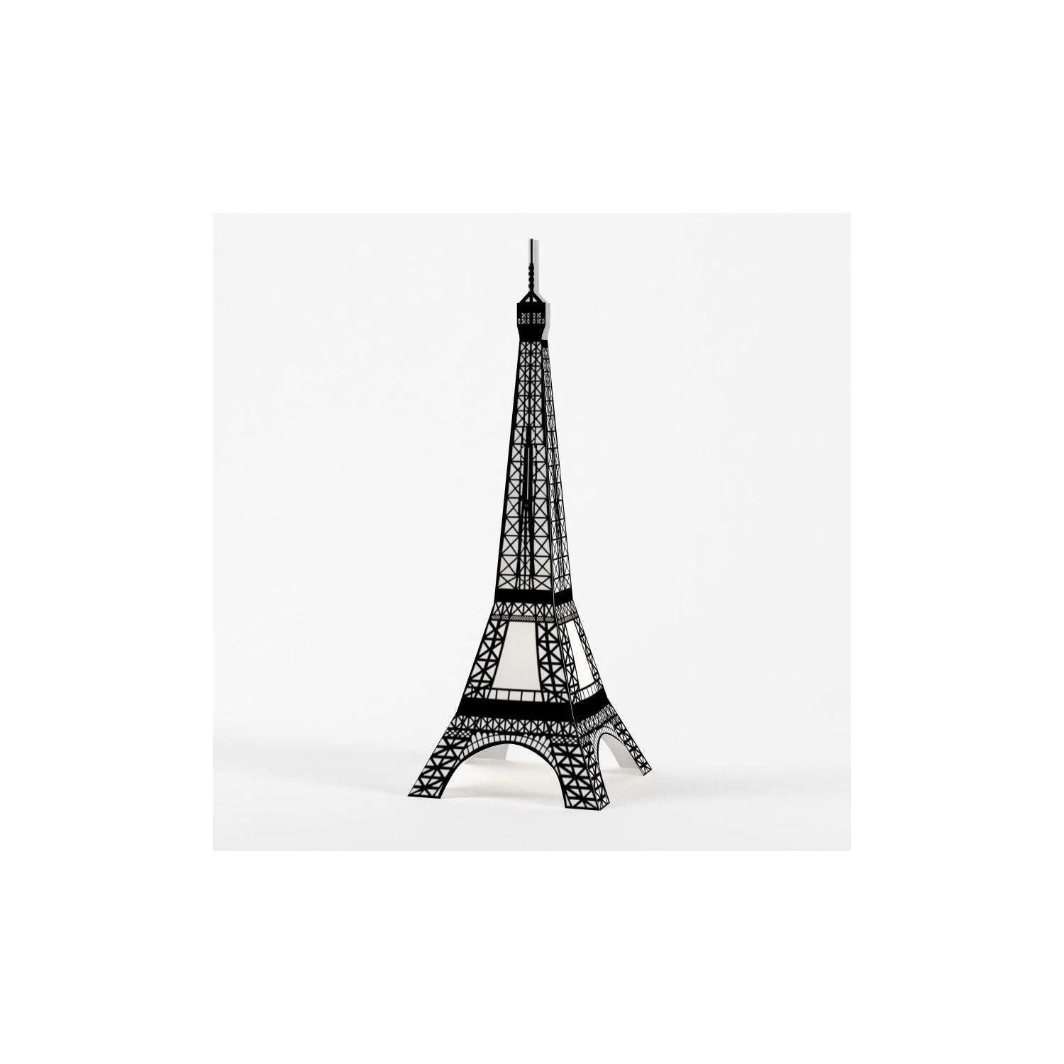 Piantana Moderna Eiffel Polilux ® Nero Print 2 Luci E27