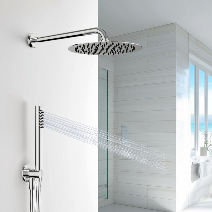 Kit doccia tondo diametro cm 25 doccino flessibile cm 150 pvc ugelli anticalcare *** tipo di accessorio soffione 2 mm...