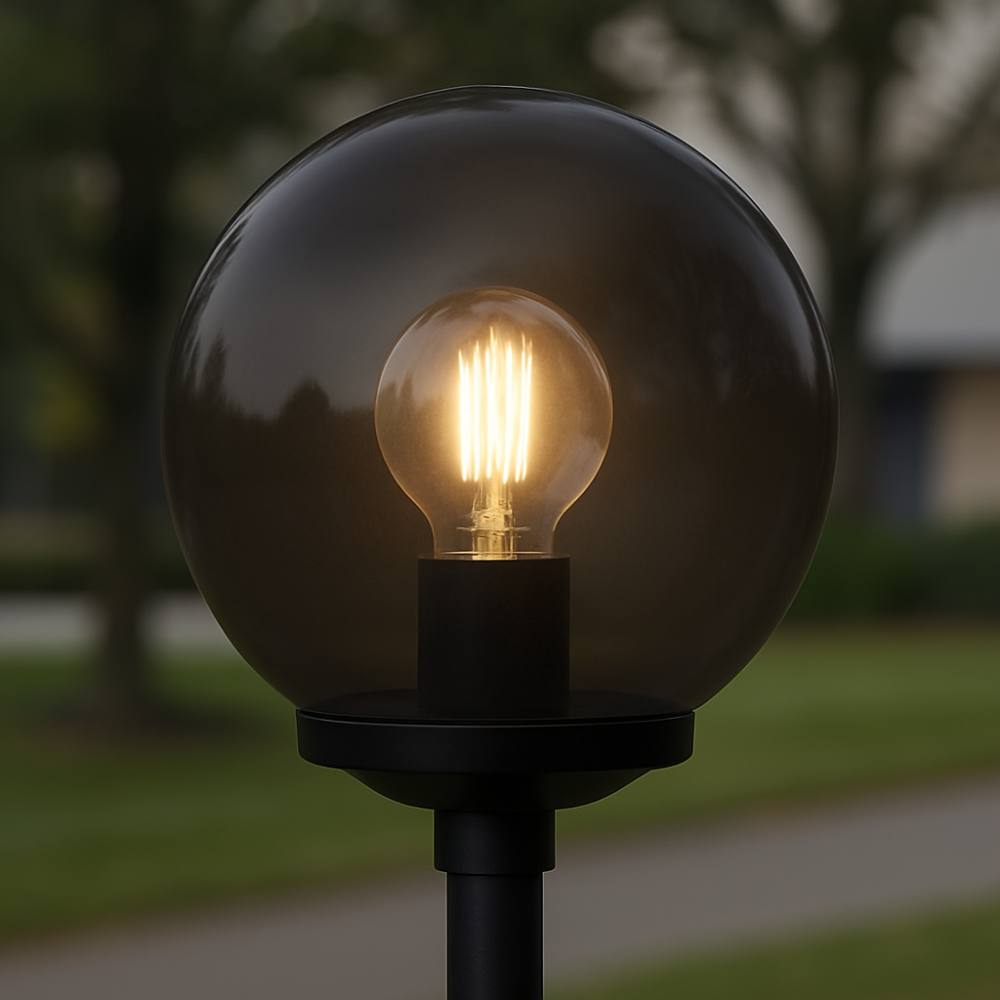 Acrilux globo sfera lampioni fumè con possibilità di montaggio a palo *** diametro 250 millimetri, confezione 1