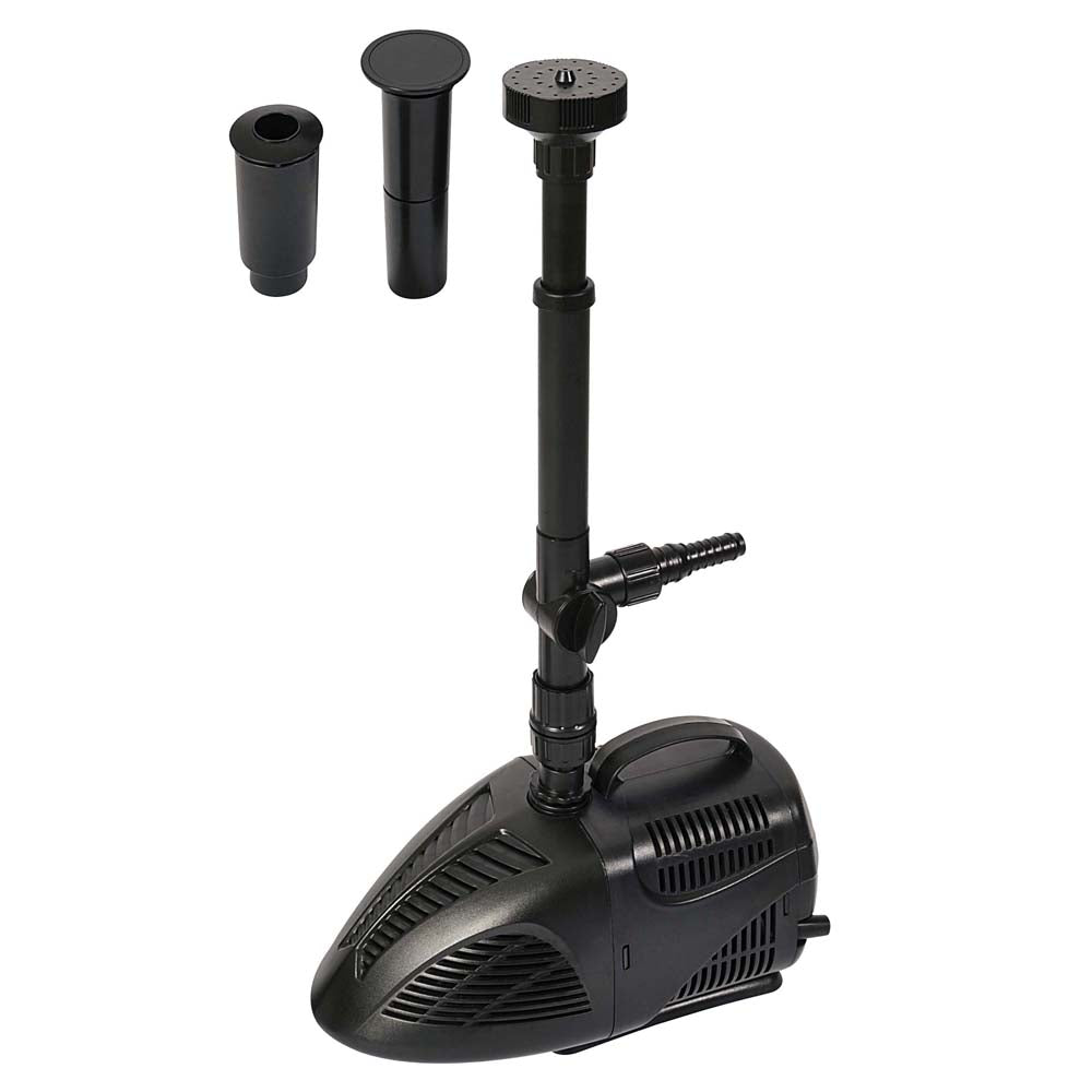 Verdemax serie 4000 pompa laghetto 4000 lt/h con giochi e regolatore di portata