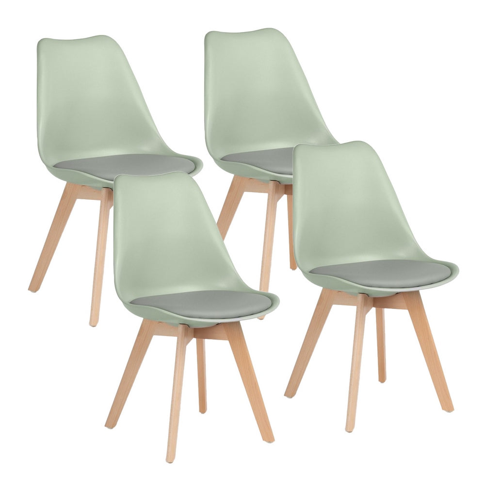Sedia sala da pranzo Candice verde: set quattro sedie