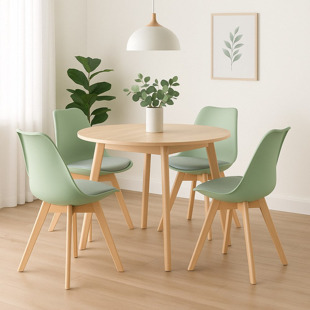 Sedia sala da pranzo Candice verde: set quattro sedie