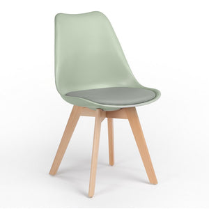 Sedia sala da pranzo Candice verde: set quattro sedie