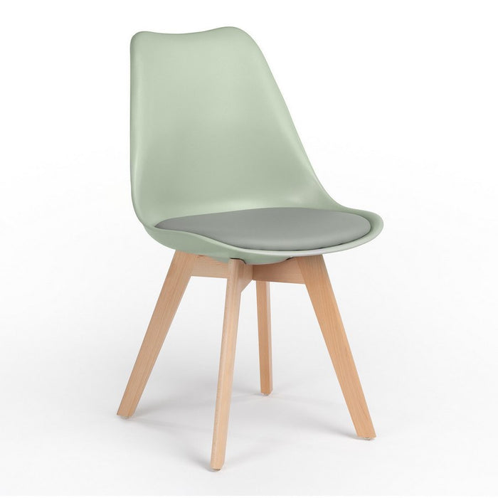 Sedia sala da pranzo Candice verde: set quattro sedie