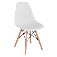 Sedie design moderno con gambe legno set da 4 Ester bianco
