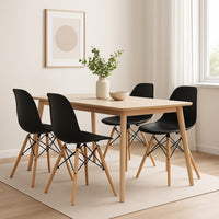 Sedie design Ester nere: offerta 4 pezzi