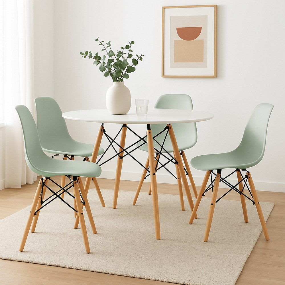 Sedie sala da pranzo Ester: set da 4 sedie verdi