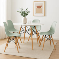 Sedie sala da pranzo Ester: set da 4 sedie verdi