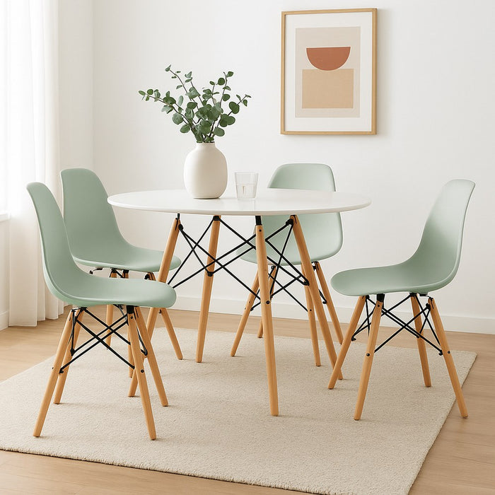 Sedie sala da pranzo Ester: set da 4 sedie verdi