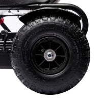 Go Kart a Pedali per Bambini 5-12 Anni in PP e Metallo Nero con Sedile Regolabile e Freno a Mano, 121x58x61 cm