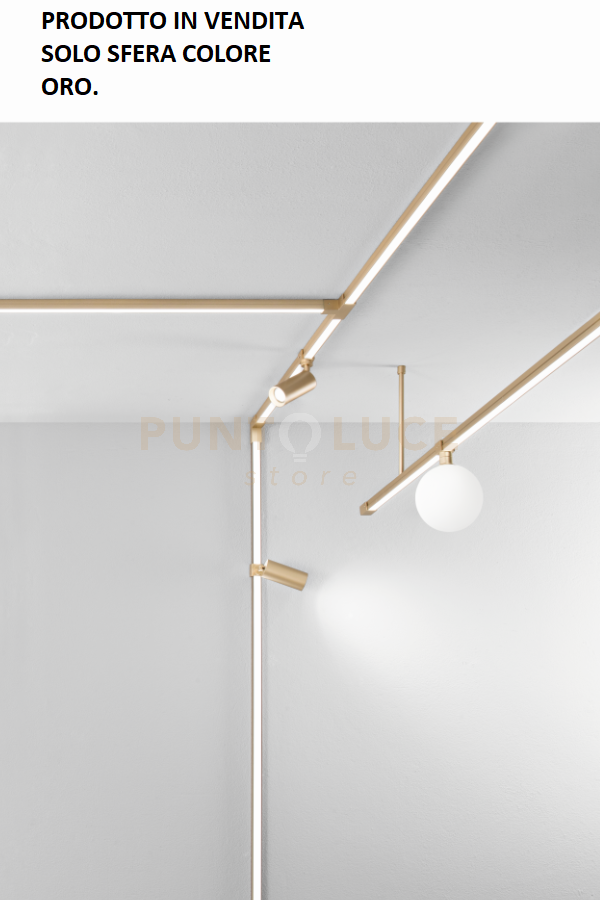 ELEMENTO SFERA BALL 9W 3000K 585LM ORO  D.15CM PER SISTEMA BINARIO