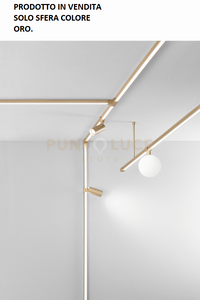 ELEMENTO SFERA BALL 9W 3000K 585LM ORO  D.15CM PER SISTEMA BINARIO