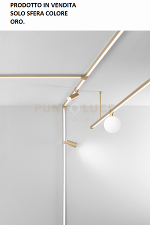 ELEMENTO SFERA BALL 9W 3000K 585LM ORO  D.15CM PER SISTEMA BINARIO