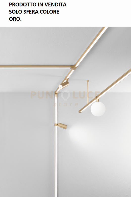 ELEMENTO SFERA BALL 9W 3000K 585LM ORO  D.15CM PER SISTEMA BINARIO