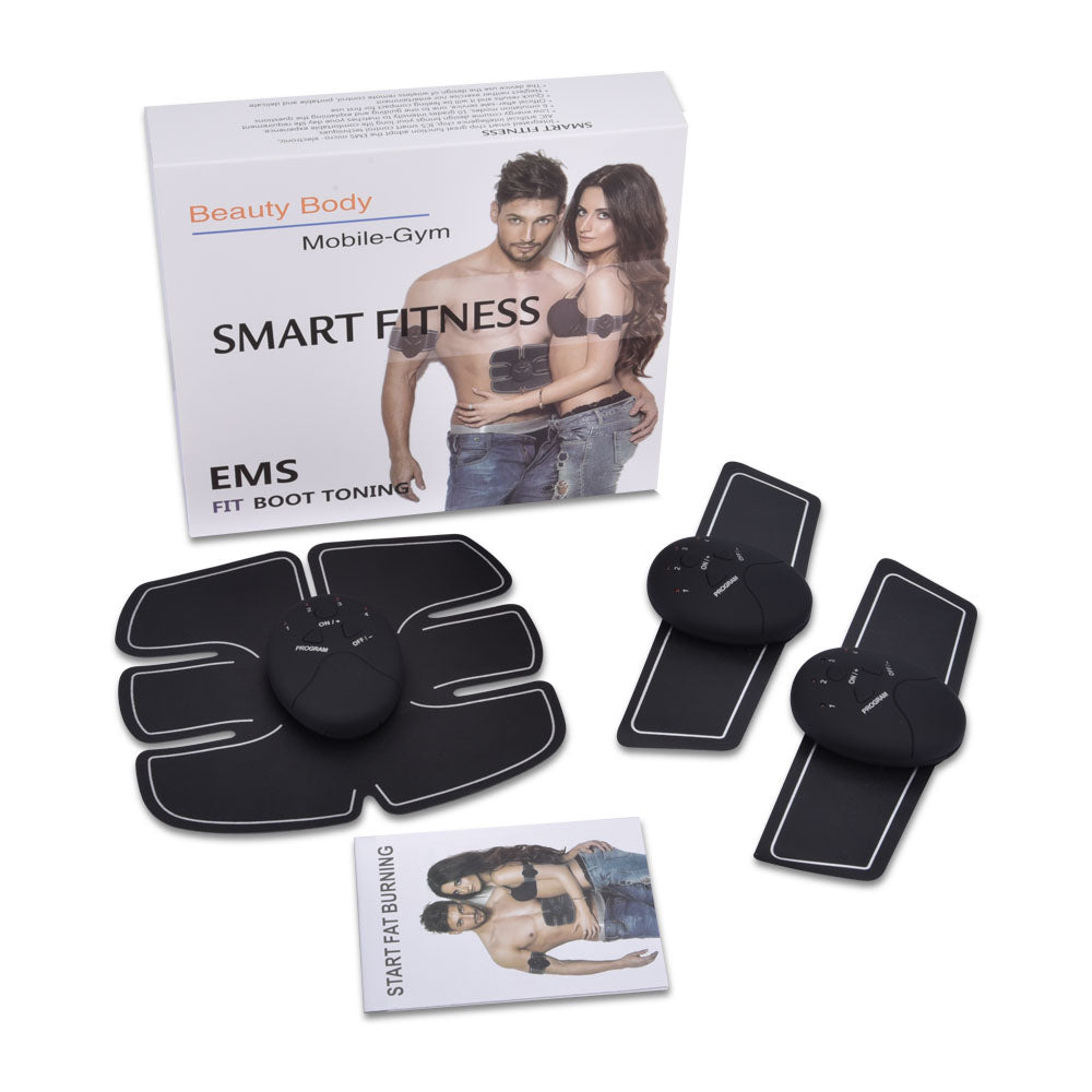 ELETTROSTIMOLATORE PER MUSCOLI ADDOMINALI BRACCIA GAMBE 3 X EMS MOBILE GYM BODY